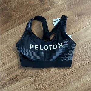 Peloton Charcoal and Black Sports Bra